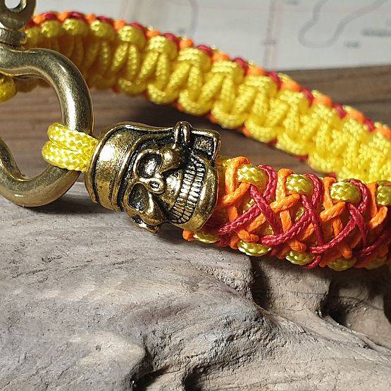 Bransoletka Pirae Skull Orange Stitched grafika